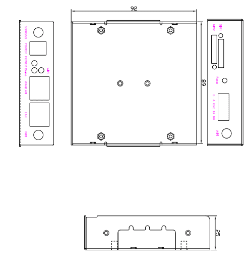 CM520-59 工業(yè)級5G雙口網關 產品尺寸