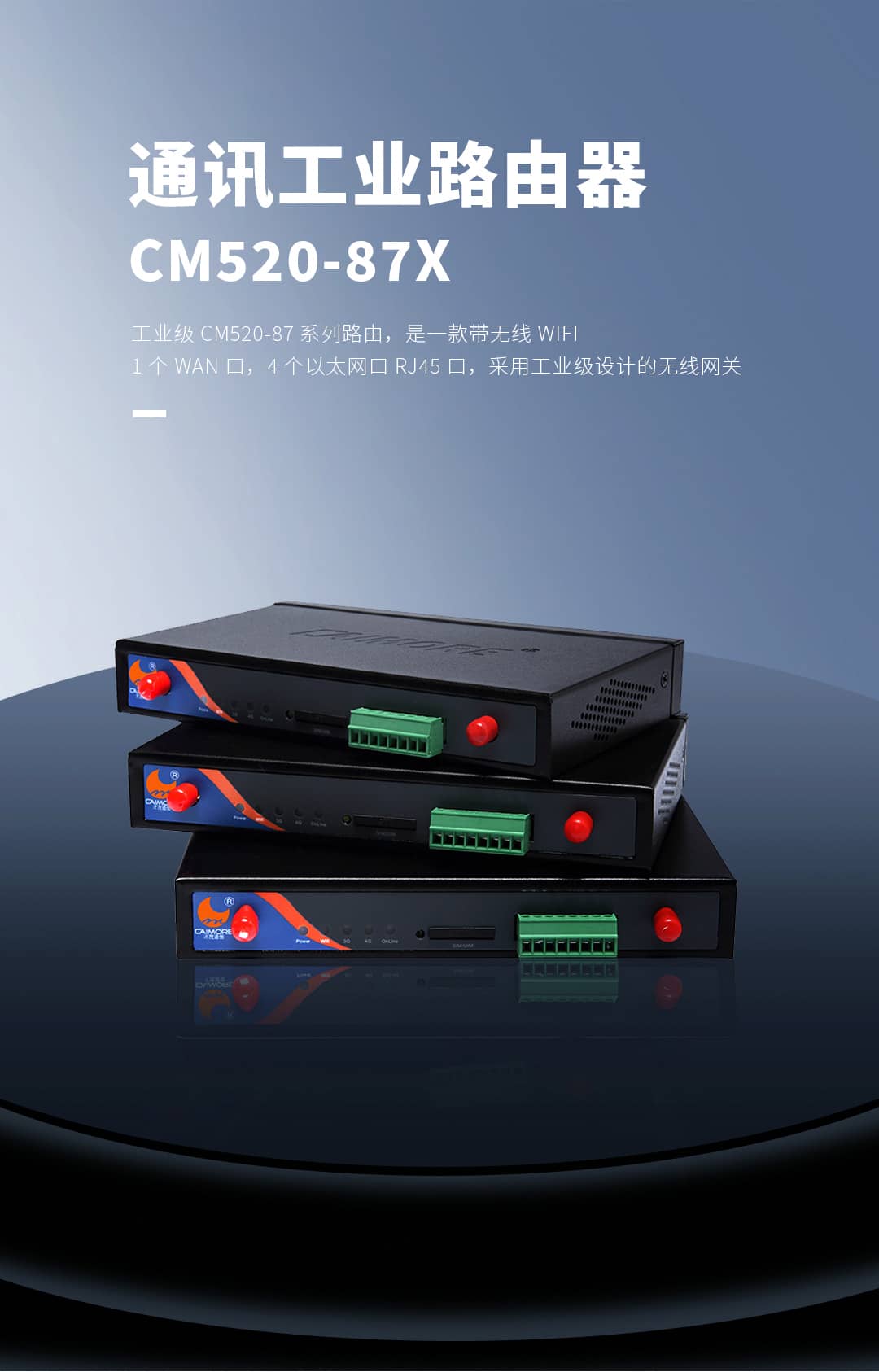 CM520-87X五口WIFI 4G/5G工業(yè)路由器